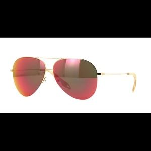 Victoria Beckham Classic Aviators gold cinnamon